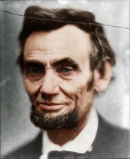 Último retrato tirado em vida de Abraham Lincoln, por Alexander Gardner (1865)