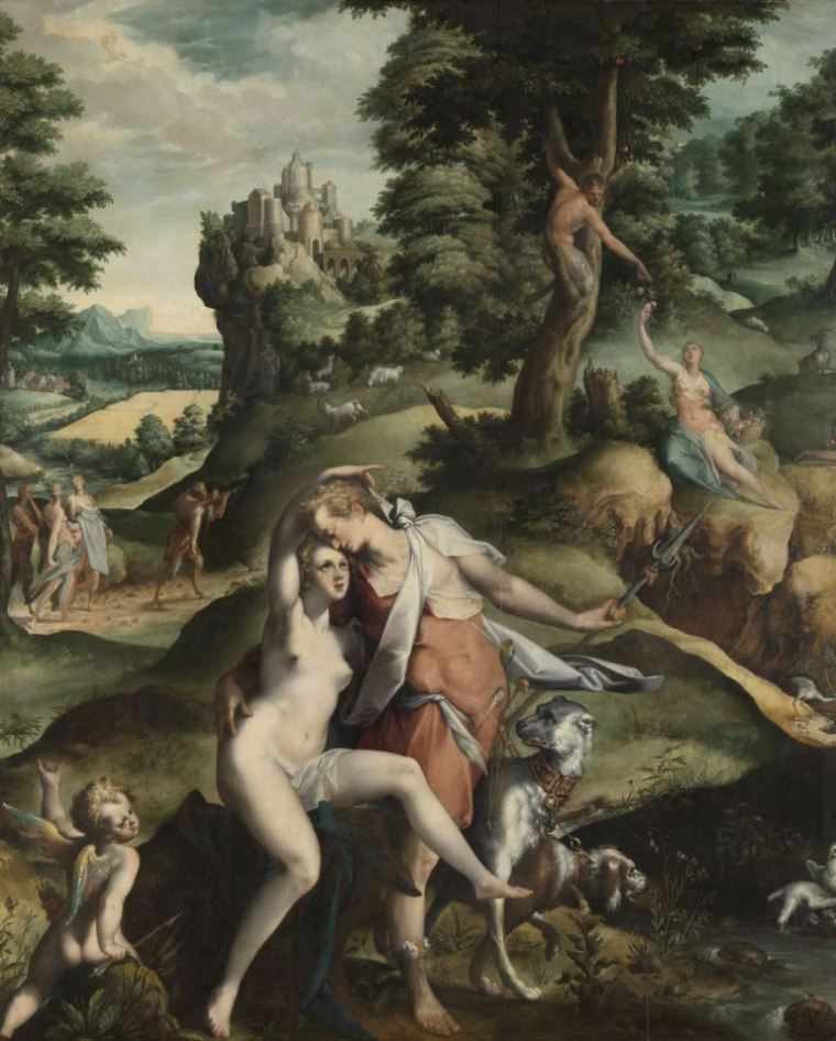 "Venus and Adonis" (1585 - 1590), Bartholomeus Spranger
