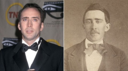 Nicolas Cage (ator) e um homem em 1870