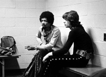 Jimi Hendrix e Mick Jagger, 1969
