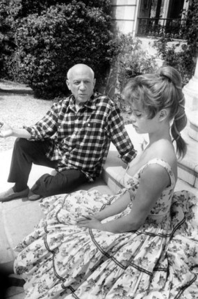 Pablo Picasso e Brigitte Bardot, em 1956